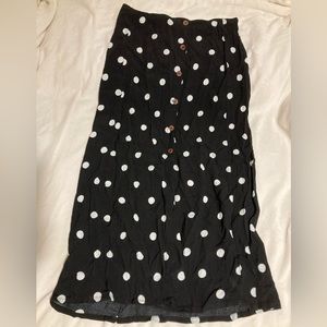 Free People Black Midi Skirt